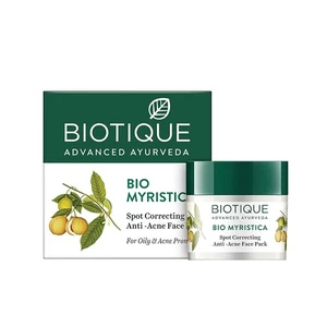 Biotique Myristica Spot Correcting Anti Acne Face Pack For Oily Skin 20gm - Picture 1 of 8