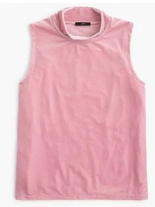 Canotta donna J Crew finto in velluto rosa pallido taglia L - Foto 1 di 15