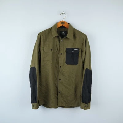 REVOLUTION RACE Mens Long Sleeve RVRC Brown Black Campfire Shirt Size XL/54 - Image 1 of 4