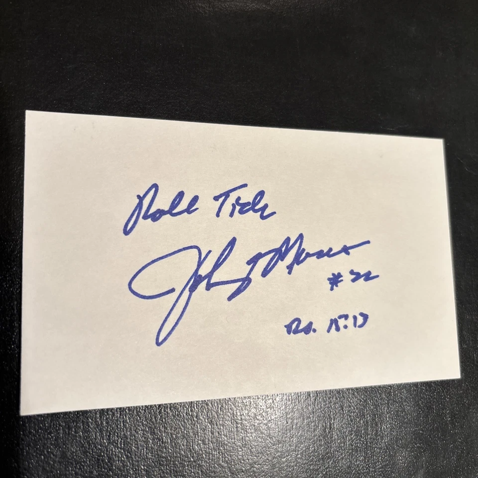 John Musso(阿拉巴马州 - CFBHOF)75-77 芝加哥熊队,CFL 和 WFL,03 年签名 — 第 1/1 张图片