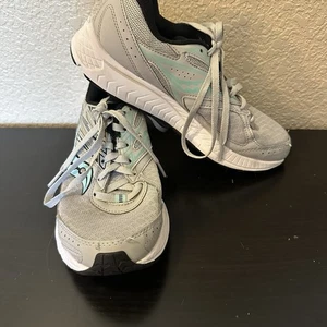 Saucony Cohesion 13 Schuhe grau grün Damengröße 8,5 Laufen Turnschuhe sportlich - Bild 1 von 9