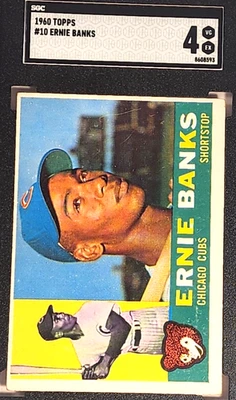 Ernie Banks 1960 Topps #10 SGC 4 en muy buena condición ex hof Foto 1 de 3