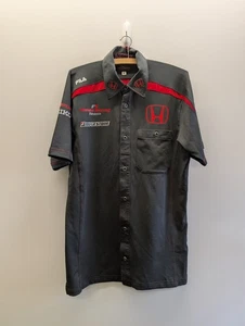 Honda Racing F1 Team Shirt Mens Medium Grey Red SEIKO Bridgestone Fila Vintage - Picture 1 of 10