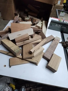 Large Box Of Cutoffs 28lbs. Walnut,Cherry,Maple,Hackberry,White Oak. - Picture 1 of 4