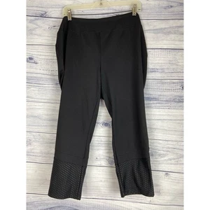 Weekends by Chicos 2 Leggings Capri Pull On Mujer L 12 Negro Elastizado Atletismo - Imagen 1 de 11