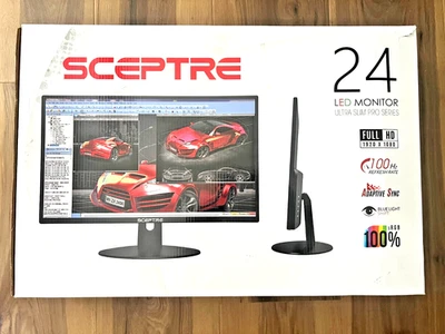 Monitor Sceptre 24" 100Hz 1ms HDMI x2 VGA 100% sRGB, Alto-falantes Embutidos Cuidados com os Olhos - Imagem 1 de 4