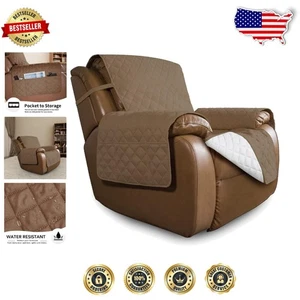 Elegante cubierta reclinable reversible de gran tamaño - resistente al agua para muebles... - Imagen 1 de 9
