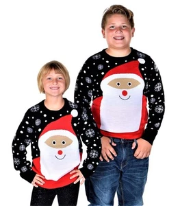 SOCAL LOOK Kids Ugly Christmas Sweater - Funny Holiday Pullover for Boys & Girls - Picture 1 of 11