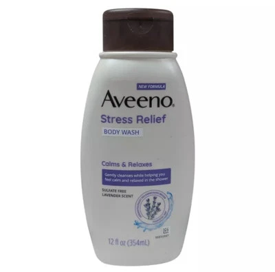Aveeno Stress Relief Body Wash. Lavender, Calms and Relaxes 12 fl oz - Image 1 of 2