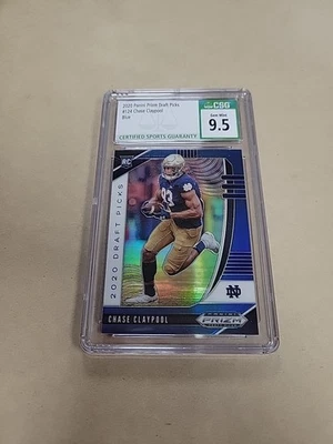 2020 Panini Prizm Draft Picks Rookies Chase Claypool #124 Blue CSG 9.5 - Image 1 of 2