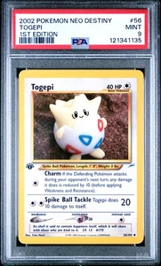 2002 Pokemon Neo Destiny #56 Togepi 1st Edition PSA 9 MINT - Picture 1 of 2