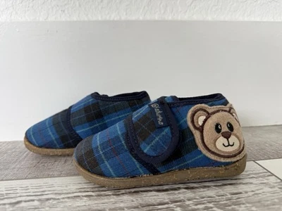 Naturino Infantil Niño Zapatillas Cuadros Azul con Ositos de Peluche (Talla: 20); Totalmente Nuevas Foto 1 de 4