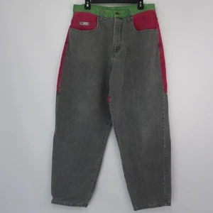 Jeans Hip Hop Cross Colours Años 90 36x30 2pac Vintage MÁQUINA Bloque de Color Y2K EE. UU. - Imagen 1 de 15