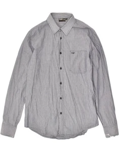 LEE Mens Shirt XL Grey Striped Cotton AW07 - Picture 1 of 4
