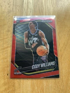 Cody Williams 2024 Panini Black # 172 Rookie Ruby Wave Prizm (RC) - Jazz - Picture 1 of 2