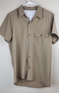 B-Unlimited Men's Small Tan Button Down Fishing/Utility/Work/Outdoor Shirt - Picture 1 of 7