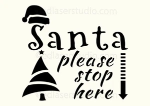 Santa STENCIL Letter Reusable Vintage Cardmaking Paint furniture Craft Art CH42 - Picture 1 of 4