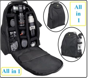 Zaino imbottito foto/video deluxe per Canon EOS Rebel T3 T3i T4i T5i T2i T5 T6i - Foto 1 di 10