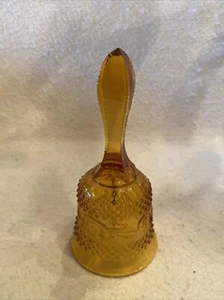 Vintage Amber Glass Bell ~ 6” - Picture 1 of 12