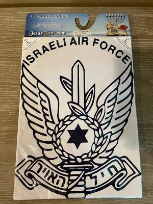 Camiseta Tierra Santa Fuerza Aérea de Israel Camiseta Talla L - Blanca -NUEVA CON ETIQUETAS Foto 1 de 2