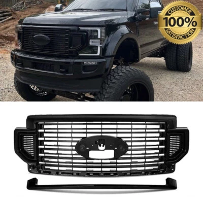 For 2020 2021 2022 Ford Super Duty F250 F350 F-450 Front Bumper Grille Black New - Image 1 of 4