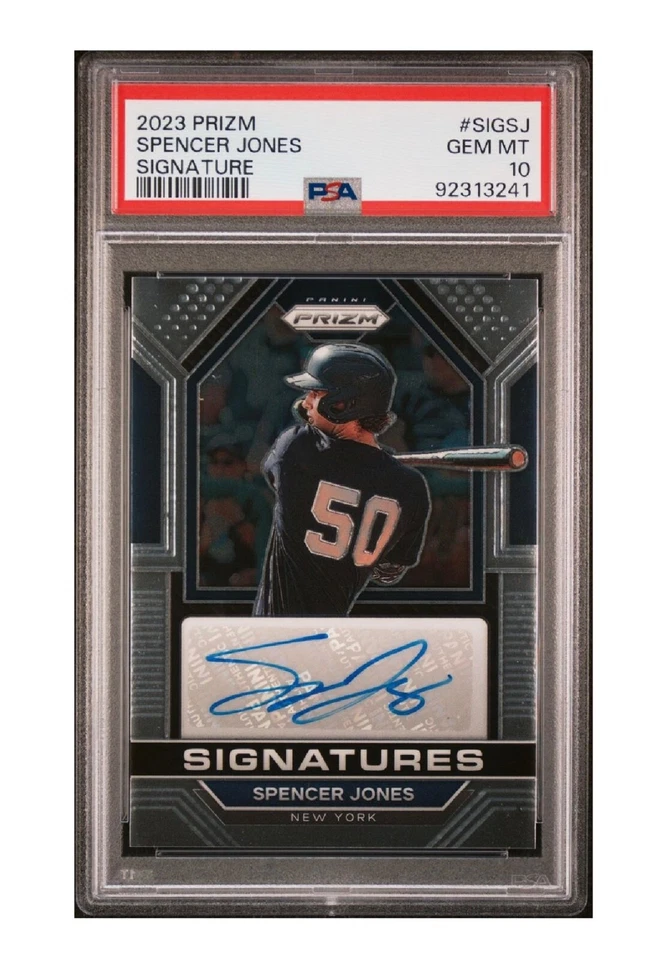 2023 Panini Prizm Spencer Jones Signature Autos No.SIG-SJ PSA 10 GEM MINT - Image 1 of 1