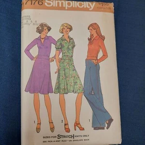 Falda Pullover Top Patrón Costura Simplicity 7176 Vintage 1975 Talla 6 8 - Imagen 1 de 5
