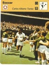 1977-79 Sportscaster Card, #101.07 Soccer, Carlos Alberto Torres, Brazil