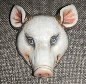 Sergio Bustamante Pin Brooch Pendant Necklace-Rare Pig Jewelery - Picture 1 of 6