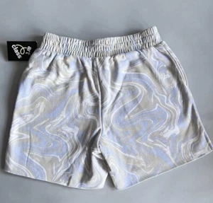 ART Class Kids Fleece Raw Edge Shorts Quaint Blue Marble size small 6/6X - Picture 1 of 4