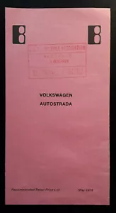 Lista/folleto de precios y opciones de conversión de autocaravana Volkswagen LT28 1978 - Imagen 1 de 2
