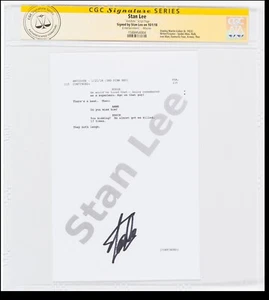 STAN LEE VENENO PELÍCULA "ANTÍDOTO" PÁGINA DE GUIÓN SS STAN LEE FIRMADA CGC # 158895004 - Imagen 1 de 1