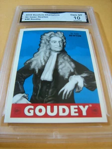 SIR ISAAC NEWTON SCIENTIST 2016 UPPER DECK GOODWIN CHAMPIONS GOUDEY 48 GRADED 10 - Picture 1 of 2