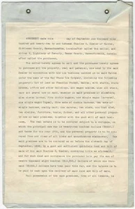 Bay State Ice Co. 1922 contrato para vender negocios de Malden Massachusetts a Beverly - Imagen 1 de 2