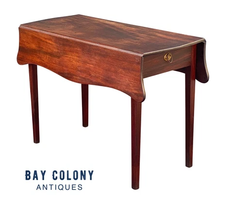 IMPORTANT ANTIQUE FEDERAL CONNECTICUT  CHERRY INLAID DROP LEAF PEMBROKE TABLE Cover