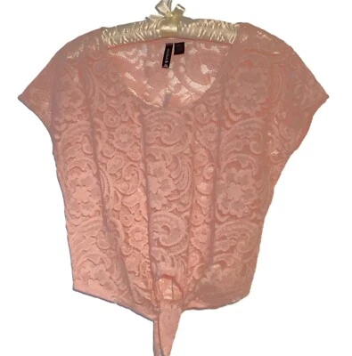 Full Tilt Womens Rose Floral Lace Top Size XS - Image 1 of 3