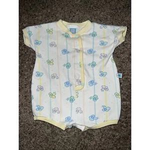 Vintage Little Me Bubble Strampler Pastell Butterly & Stripes 1990’s Gr. 18 Monate? - Bild 1 von 5