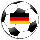 Ballon de football drapeau allemand - autocollant de cercle 3 pouces - équipe allemande