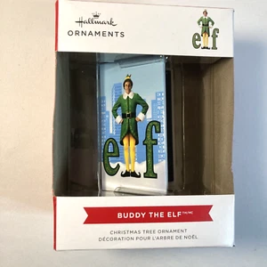Hallmark 2021 ELF Will Ferrell Buddy the Elf VCR VHS Película Ornamento Caja Roja NUEVO - Imagen 1 de 12