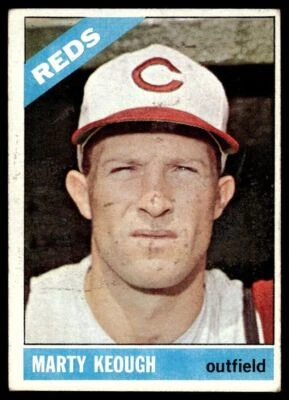 1966 Topps Baseball Card Marty Keough Cincinnati Reds #334 - Image 1 of 2