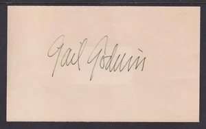 Gail Godwin (1937-), Author, signed 3"x5" card with 6c Christmas stamp - Picture 1 of 2