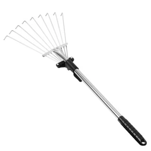 Rastrillo de hojas retráctil extensible césped viaje niño patio ajustable - Imagen 1 de 11