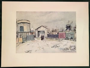 Maurice Utrillo THE PHILOSOPHER'S TOWER Moulin de la Galette Lithograph Print - Picture 1 of 2