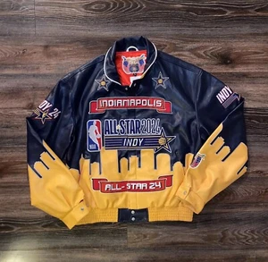 Signed 2024 Jeff Hamilton NBA All Star Indy Limited Vegan Leather Jacket 2XL - Picture 1 of 11