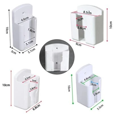 Universal White Air-Conditioner Remote Control Holder Wall Mounted Box-Storage