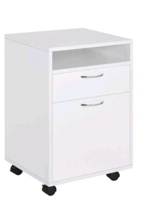 Home Rolling File Cabinet Mobile Printer Cart Nightstand Office Filing Organizer - Picture 1 of 10