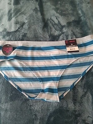 No Boundaries Blue Striped Nylon Hipster Size XXXL(21) - Image 1 of 4