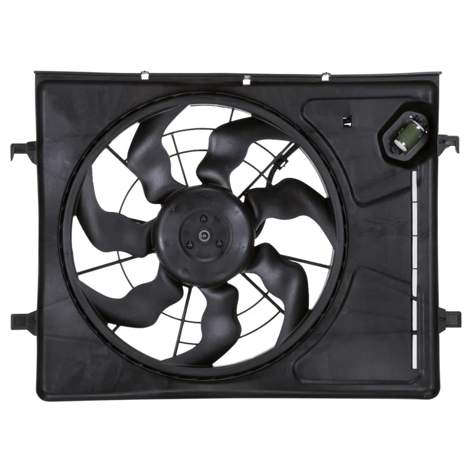 TYC 621710 Dual Radiator and Condenser Fan Assembly For 07-10 Hyundai Elantra - Image 1 of 4