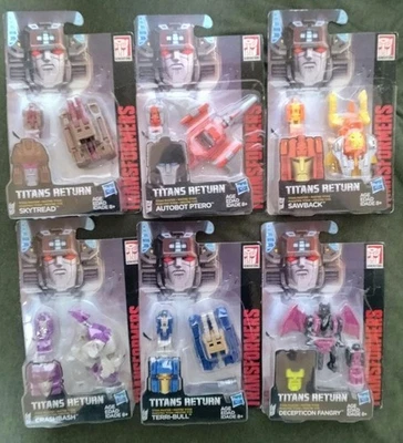 Transformers Generations Titans Return 6 Figure SET Skyread Sawback etc Complete - Image 1 of 4
