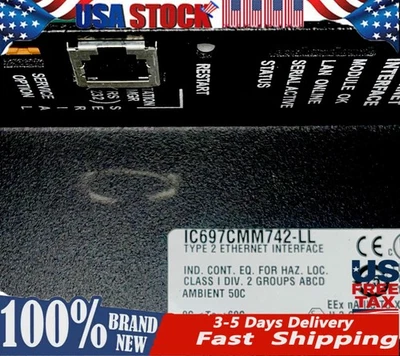 Módulo de interface Ethernet Fanuc IC697CMM742 IC697CMM742-LL Series imposto grátis EUA - Imagem 1 de 4
